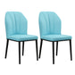 Scandinavian Style Wingback Chairs Leather Dining Side Chairs for Kitchen Light Blue Black Set of 2 Clearhalo ' kitchen&dining_furn' 'Dining Chairs' 'Dining Tables & Seating' 'dining_chair' 'Furniture' 'furniture_dining_chair' 'Kitchen & Dining Furniture' 'kitchen' 4237989