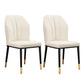 Scandinavian Style Wingback Chairs Leather Dining Side Chairs for Kitchen White Brass Gold Set of 2 Clearhalo ' kitchen&dining_furn' 'Dining Chairs' 'Dining Tables & Seating' 'dining_chair' 'Furniture' 'furniture_dining_chair' 'Kitchen & Dining Furniture' 'kitchen' 4238007