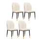 Scandinavian Style Wingback Chairs Leather Dining Side Chairs for Kitchen White Brass Gold Set of 4 Clearhalo ' kitchen&dining_furn' 'Dining Chairs' 'Dining Tables & Seating' 'dining_chair' 'Furniture' 'furniture_dining_chair' 'Kitchen & Dining Furniture' 'kitchen' 4238008