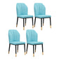 Scandinavian Style Wingback Chairs Leather Dining Side Chairs for Kitchen Light Blue Brass Gold Set of 4 Clearhalo ' kitchen&dining_furn' 'Dining Chairs' 'Dining Tables & Seating' 'dining_chair' 'Furniture' 'furniture_dining_chair' 'Kitchen & Dining Furniture' 'kitchen' 4238017