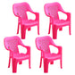 Modern Indoor Dining Armchair Home Stackable Plastic Dining Arm Chairs Pink 4 Piece Set Clearhalo ' kitchen&dining_furn' 'Dining Chairs' 'Dining Tables & Seating' 'dining_chair' 'furn' 'furn_dining_chair' 'Furniture' 'furniture_dining_chair' 'Kitchen & Dining Furniture' 'kitchen' 4238032