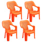 Modern Indoor Dining Armchair Home Stackable Plastic Dining Arm Chairs Orange 4 Piece Set Clearhalo ' kitchen&dining_furn' 'Dining Chairs' 'Dining Tables & Seating' 'dining_chair' 'furn' 'furn_dining_chair' 'Furniture' 'furniture_dining_chair' 'Kitchen & Dining Furniture' 'kitchen' 4238035