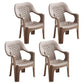 Modern Indoor Dining Armchair Home Stackable Plastic Dining Arm Chairs Coffee 4 Piece Set Clearhalo ' kitchen&dining_furn' 'Dining Chairs' 'Dining Tables & Seating' 'dining_chair' 'furn' 'furn_dining_chair' 'Furniture' 'furniture_dining_chair' 'Kitchen & Dining Furniture' 'kitchen' 4238044