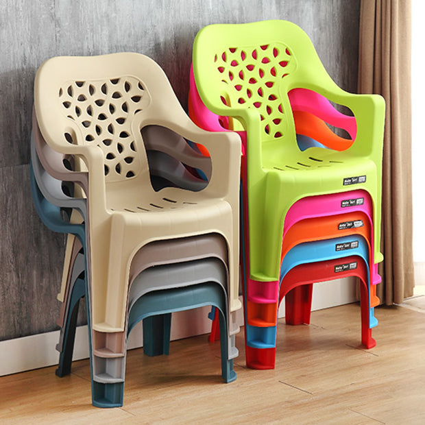 Modern Indoor Dining Armchair Home Stackable Plastic Dining Arm Chairs Clearhalo ' kitchen&dining_furn' 'Dining Chairs' 'Dining Tables & Seating' 'dining_chair' 'furn' 'furn_dining_chair' 'Furniture' 'furniture_dining_chair' 'Kitchen & Dining Furniture' 'kitchen' 4238045