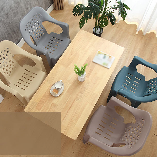 Modern Indoor Dining Armchair Home Stackable Plastic Dining Arm Chairs Clearhalo ' kitchen&dining_furn' 'Dining Chairs' 'Dining Tables & Seating' 'dining_chair' 'furn' 'furn_dining_chair' 'Furniture' 'furniture_dining_chair' 'Kitchen & Dining Furniture' 'kitchen' 4238048