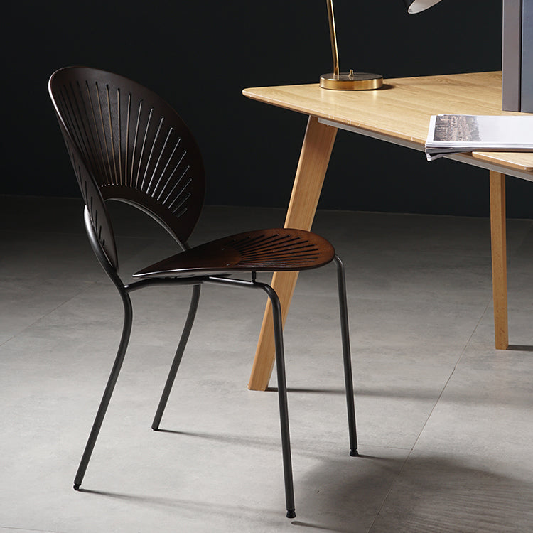 Contemporary Metal Dining Chair for Home Use Open Back Dining Side Chair Clearhalo ' kitchen&dining_furn' 'Dining Chairs' 'Dining Tables & Seating' 'dining_chair' 'furn' 'furn_dining_chair' 'Furniture' 'furniture_dining_chair' 'Kitchen & Dining Furniture' 'kitchen' 4238051