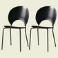 Contemporary Metal Dining Chair for Home Use Open Back Dining Side Chair Black 2 Piece Set Black Clearhalo ' kitchen&dining_furn' 'Dining Chairs' 'Dining Tables & Seating' 'dining_chair' 'furn' 'furn_dining_chair' 'Furniture' 'furniture_dining_chair' 'Kitchen & Dining Furniture' 'kitchen' 4238052