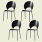Contemporary Metal Dining Chair for Home Use Open Back Dining Side Chair Black 4 Piece Set Black Clearhalo ' kitchen&dining_furn' 'Dining Chairs' 'Dining Tables & Seating' 'dining_chair' 'furn' 'furn_dining_chair' 'Furniture' 'furniture_dining_chair' 'Kitchen & Dining Furniture' 'kitchen' 4238053
