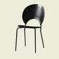 Contemporary Metal Dining Chair for Home Use Open Back Dining Side Chair Black 1 Piece Black Clearhalo ' kitchen&dining_furn' 'Dining Chairs' 'Dining Tables & Seating' 'dining_chair' 'furn' 'furn_dining_chair' 'Furniture' 'furniture_dining_chair' 'Kitchen & Dining Furniture' 'kitchen' 4238059