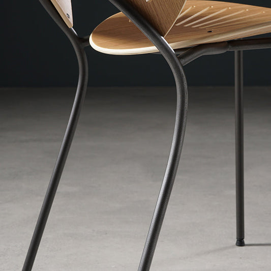 Contemporary Metal Dining Chair for Home Use Open Back Dining Side Chair Clearhalo ' kitchen&dining_furn' 'Dining Chairs' 'Dining Tables & Seating' 'dining_chair' 'furn' 'furn_dining_chair' 'Furniture' 'furniture_dining_chair' 'Kitchen & Dining Furniture' 'kitchen' 4238065