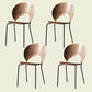 Contemporary Metal Dining Chair for Home Use Open Back Dining Side Chair Walnut 4 Piece Set Black Clearhalo ' kitchen&dining_furn' 'Dining Chairs' 'Dining Tables & Seating' 'dining_chair' 'furn' 'furn_dining_chair' 'Furniture' 'furniture_dining_chair' 'Kitchen & Dining Furniture' 'kitchen' 4238066