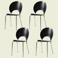 Contemporary Metal Dining Chair for Home Use Open Back Dining Side Chair Black 4 Piece Set Silver Clearhalo ' kitchen&dining_furn' 'Dining Chairs' 'Dining Tables & Seating' 'dining_chair' 'furn' 'furn_dining_chair' 'Furniture' 'furniture_dining_chair' 'Kitchen & Dining Furniture' 'kitchen' 4238071