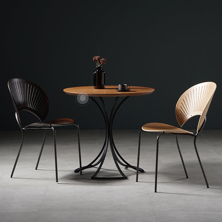 Contemporary Metal Dining Chair for Home Use Open Back Dining Side Chair Clearhalo ' kitchen&dining_furn' 'Dining Chairs' 'Dining Tables & Seating' 'dining_chair' 'furn' 'furn_dining_chair' 'Furniture' 'furniture_dining_chair' 'Kitchen & Dining Furniture' 'kitchen' 4238072