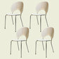 Contemporary Metal Dining Chair for Home Use Open Back Dining Side Chair White 4 Piece Set Silver Clearhalo ' kitchen&dining_furn' 'Dining Chairs' 'Dining Tables & Seating' 'dining_chair' 'furn' 'furn_dining_chair' 'Furniture' 'furniture_dining_chair' 'Kitchen & Dining Furniture' 'kitchen' 4238076