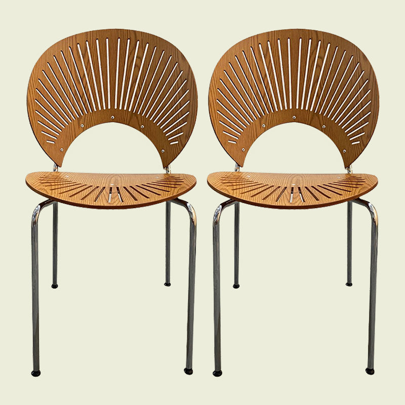 Contemporary Metal Dining Chair for Home Use Open Back Dining Side Chair Light Khaki 2 Piece Set Silver Clearhalo ' kitchen&dining_furn' 'Dining Chairs' 'Dining Tables & Seating' 'dining_chair' 'furn' 'furn_dining_chair' 'Furniture' 'furniture_dining_chair' 'Kitchen & Dining Furniture' 'kitchen' 4238078