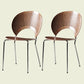 Contemporary Metal Dining Chair for Home Use Open Back Dining Side Chair Walnut 2 Piece Set Silver Clearhalo ' kitchen&dining_furn' 'Dining Chairs' 'Dining Tables & Seating' 'dining_chair' 'furn' 'furn_dining_chair' 'Furniture' 'furniture_dining_chair' 'Kitchen & Dining Furniture' 'kitchen' 4238084