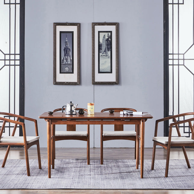 Traditional Dining Chair for Home Use Wood Open Back Dining Chair with Arm Clearhalo ' kitchen&dining_furn' 'Dining Chairs' 'Dining Tables & Seating' 'dining_chair' 'furn' 'furn_dining_chair' 'Furniture' 'furniture_dining_chair' 'Kitchen & Dining Furniture' 'kitchen' 4238091