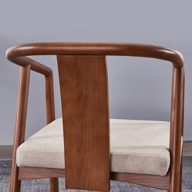 Traditional Dining Chair for Home Use Wood Open Back Dining Chair with Arm Clearhalo ' kitchen&dining_furn' 'Dining Chairs' 'Dining Tables & Seating' 'dining_chair' 'furn' 'furn_dining_chair' 'Furniture' 'furniture_dining_chair' 'Kitchen & Dining Furniture' 'kitchen' 4238092
