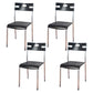 Contemporary Dining Chair Home Metal Armless Stacking Open Back Dining Side Chair Black 4 Piece Set Clearhalo ' kitchen&dining_furn' 'Dining Chairs' 'Dining Tables & Seating' 'dining_chair' 'furn' 'furn_dining_chair' 'Furniture' 'furniture_dining_chair' 'Kitchen & Dining Furniture' 'kitchen' 4238099