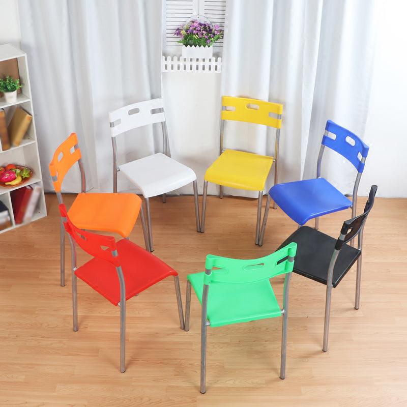 Contemporary Dining Chair Home Metal Armless Stacking Open Back Dining Side Chair Clearhalo ' kitchen&dining_furn' 'Dining Chairs' 'Dining Tables & Seating' 'dining_chair' 'furn' 'furn_dining_chair' 'Furniture' 'furniture_dining_chair' 'Kitchen & Dining Furniture' 'kitchen' 4238101