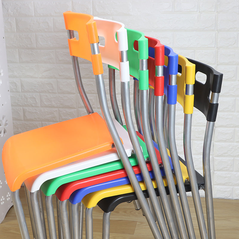 Contemporary Dining Chair Home Metal Armless Stacking Open Back Dining Side Chair Clearhalo ' kitchen&dining_furn' 'Dining Chairs' 'Dining Tables & Seating' 'dining_chair' 'furn' 'furn_dining_chair' 'Furniture' 'furniture_dining_chair' 'Kitchen & Dining Furniture' 'kitchen' 4238103