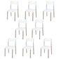 Contemporary Dining Chair Home Metal Armless Stacking Open Back Dining Side Chair White 8 Piece Set Clearhalo ' kitchen&dining_furn' 'Dining Chairs' 'Dining Tables & Seating' 'dining_chair' 'furn' 'furn_dining_chair' 'Furniture' 'furniture_dining_chair' 'Kitchen & Dining Furniture' 'kitchen' 4238107