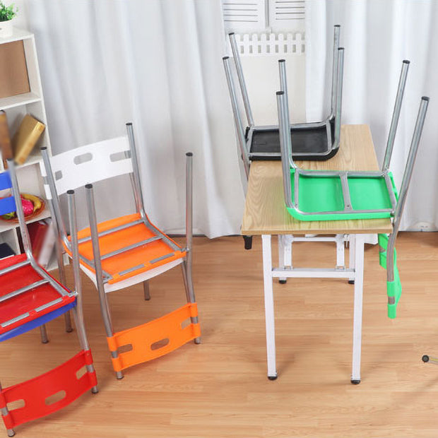 Contemporary Dining Chair Home Metal Armless Stacking Open Back Dining Side Chair Clearhalo ' kitchen&dining_furn' 'Dining Chairs' 'Dining Tables & Seating' 'dining_chair' 'furn' 'furn_dining_chair' 'Furniture' 'furniture_dining_chair' 'Kitchen & Dining Furniture' 'kitchen' 4238119