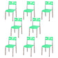 Contemporary Dining Chair Home Metal Armless Stacking Open Back Dining Side Chair Green 8 Piece Set Clearhalo ' kitchen&dining_furn' 'Dining Chairs' 'Dining Tables & Seating' 'dining_chair' 'furn' 'furn_dining_chair' 'Furniture' 'furniture_dining_chair' 'Kitchen & Dining Furniture' 'kitchen' 4238121