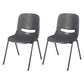 Modern Indoor-Outdoor Chair Metal Home Armless Solid Back Side Chair Black 2 Piece Set Clearhalo ' kitchen&dining_furn' 'Dining Chairs' 'Dining Tables & Seating' 'dining_chair' 'furn' 'furn_dining_chair' 'Furniture' 'furniture_dining_chair' 'Kitchen & Dining Furniture' 'kitchen' 4238126