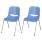 Modern Indoor-Outdoor Chair Metal Home Armless Solid Back Side Chair Blue 2 Piece Set Clearhalo ' kitchen&dining_furn' 'Dining Chairs' 'Dining Tables & Seating' 'dining_chair' 'furn' 'furn_dining_chair' 'Furniture' 'furniture_dining_chair' 'Kitchen & Dining Furniture' 'kitchen' 4238131