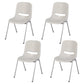 Modern Indoor-Outdoor Chair Metal Home Armless Solid Back Side Chair Gray-White 4 Piece Set Clearhalo ' kitchen&dining_furn' 'Dining Chairs' 'Dining Tables & Seating' 'dining_chair' 'furn' 'furn_dining_chair' 'Furniture' 'furniture_dining_chair' 'Kitchen & Dining Furniture' 'kitchen' 4238139