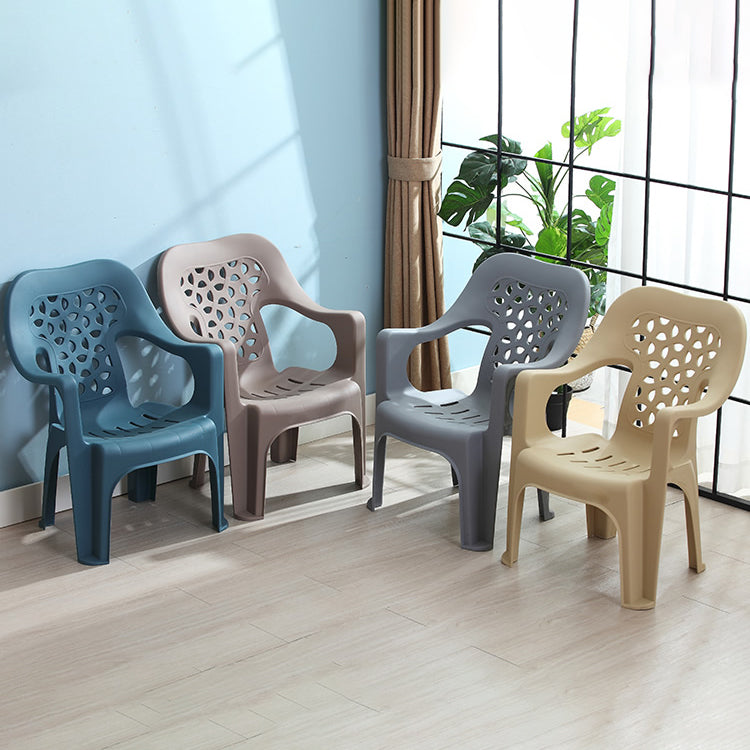 Modern Indoor Dining Armchair Plastic Home Stackable Dining Arm Chairs Clearhalo ' kitchen&dining_furn' 'Dining Chairs' 'Dining Tables & Seating' 'dining_chair' 'furn' 'furn_dining_chair' 'Furniture' 'furniture_dining_chair' 'Kitchen & Dining Furniture' 'kitchen' 4238145