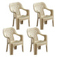 Modern Indoor Dining Armchair Plastic Home Stackable Dining Arm Chairs Apricot 4 Piece Set Clearhalo ' kitchen&dining_furn' 'Dining Chairs' 'Dining Tables & Seating' 'dining_chair' 'furn' 'furn_dining_chair' 'Furniture' 'furniture_dining_chair' 'Kitchen & Dining Furniture' 'kitchen' 4238159