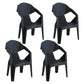 Modern Indoor Dining Armchair Stackable Home Plastic Dining Arm Chairs Black 4 Piece Set Clearhalo ' kitchen&dining_furn' 'Dining Chairs' 'Dining Tables & Seating' 'dining_chair' 'furn' 'furn_dining_chair' 'Furniture' 'furniture_dining_chair' 'Kitchen & Dining Furniture' 'kitchen' 4238164