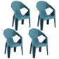 Modern Indoor Dining Armchair Stackable Home Plastic Dining Arm Chairs Peacock Blue 4 Piece Set Clearhalo ' kitchen&dining_furn' 'Dining Chairs' 'Dining Tables & Seating' 'dining_chair' 'furn' 'furn_dining_chair' 'Furniture' 'furniture_dining_chair' 'Kitchen & Dining Furniture' 'kitchen' 4238179