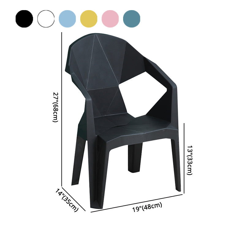 Modern Indoor Dining Armchair Stackable Home Plastic Dining Arm Chairs Clearhalo ' kitchen&dining_furn' 'Dining Chairs' 'Dining Tables & Seating' 'dining_chair' 'furn' 'furn_dining_chair' 'Furniture' 'furniture_dining_chair' 'Kitchen & Dining Furniture' 'kitchen' 4238180