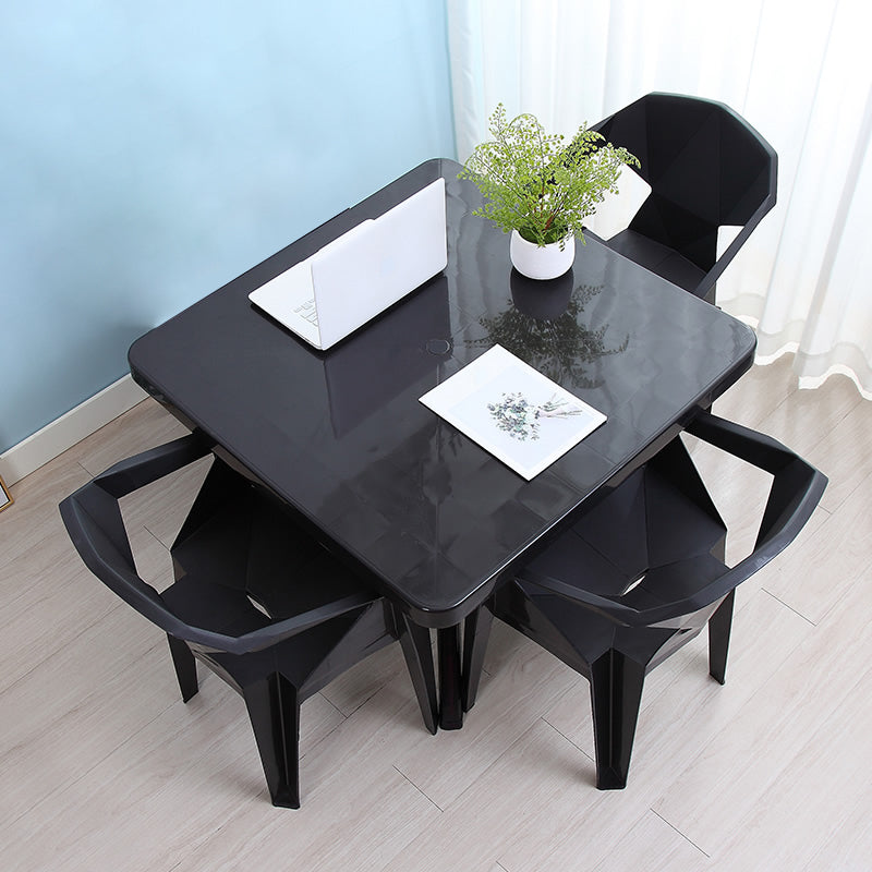 Indoor Modern Dining Arm Chairs Stackable Home Plastic Dining Armchair Clearhalo ' kitchen&dining_furn' 'Dining Chairs' 'Dining Tables & Seating' 'dining_chair' 'furn' 'furn_dining_chair' 'Furniture' 'furniture_dining_chair' 'Kitchen & Dining Furniture' 'kitchen' 4238184