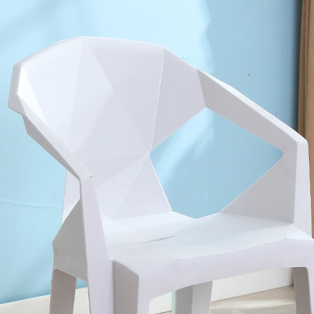 Indoor Modern Dining Arm Chairs Stackable Home Plastic Dining Armchair Clearhalo ' kitchen&dining_furn' 'Dining Chairs' 'Dining Tables & Seating' 'dining_chair' 'furn' 'furn_dining_chair' 'Furniture' 'furniture_dining_chair' 'Kitchen & Dining Furniture' 'kitchen' 4238190