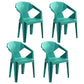 Indoor Modern Dining Arm Chairs Stackable Home Plastic Dining Armchair Green 4 Piece Set Clearhalo ' kitchen&dining_furn' 'Dining Chairs' 'Dining Tables & Seating' 'dining_chair' 'furn' 'furn_dining_chair' 'Furniture' 'furniture_dining_chair' 'Kitchen & Dining Furniture' 'kitchen' 4238191