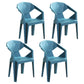 Indoor Modern Dining Arm Chairs Stackable Home Plastic Dining Armchair Peacock Blue 4 Piece Set Clearhalo ' kitchen&dining_furn' 'Dining Chairs' 'Dining Tables & Seating' 'dining_chair' 'furn' 'furn_dining_chair' 'Furniture' 'furniture_dining_chair' 'Kitchen & Dining Furniture' 'kitchen' 4238197