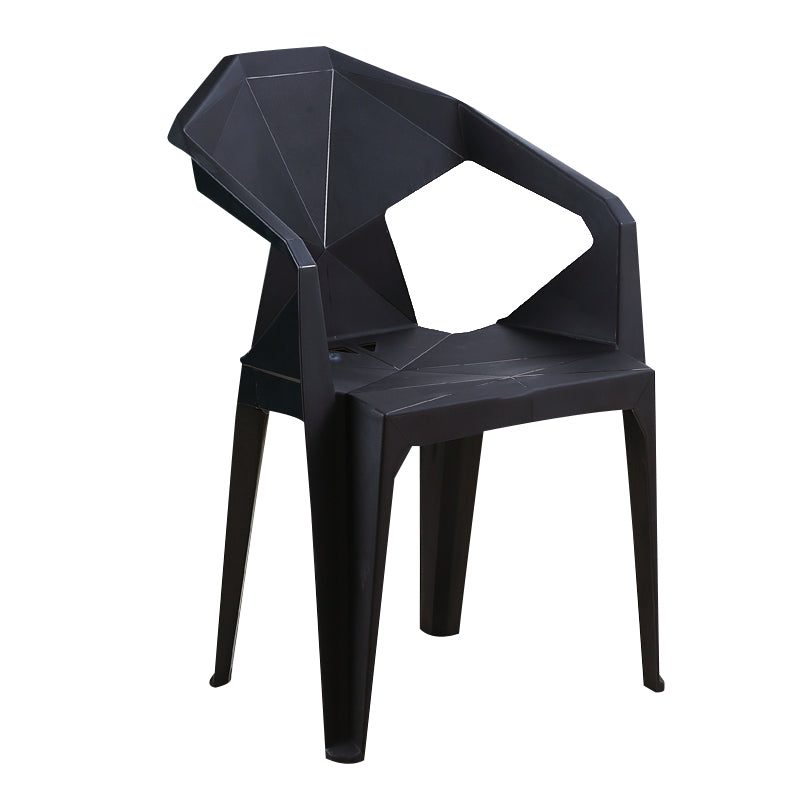 Modern Indoor Dining Arm Chairs Stackable Home Plastic Dining Armchair Clearhalo ' kitchen&dining_furn' 'Dining Chairs' 'Dining Tables & Seating' 'dining_chair' 'furn' 'furn_dining_chair' 'Furniture' 'furniture_dining_chair' 'Kitchen & Dining Furniture' 'kitchen' 4238205