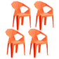 Modern Indoor Dining Arm Chairs Stackable Home Plastic Dining Armchair Orange 4 Piece Set Clearhalo ' kitchen&dining_furn' 'Dining Chairs' 'Dining Tables & Seating' 'dining_chair' 'furn' 'furn_dining_chair' 'Furniture' 'furniture_dining_chair' 'Kitchen & Dining Furniture' 'kitchen' 4238212