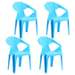 Modern Indoor Dining Arm Chairs Stackable Home Plastic Dining Armchair Sky Blue 4 Piece Set Clearhalo ' kitchen&dining_furn' 'Dining Chairs' 'Dining Tables & Seating' 'dining_chair' 'furn' 'furn_dining_chair' 'Furniture' 'furniture_dining_chair' 'Kitchen & Dining Furniture' 'kitchen' 4238215