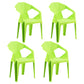 Modern Indoor Dining Arm Chairs Stackable Home Plastic Dining Armchair Green 4 Piece Set Clearhalo ' kitchen&dining_furn' 'Dining Chairs' 'Dining Tables & Seating' 'dining_chair' 'furn' 'furn_dining_chair' 'Furniture' 'furniture_dining_chair' 'Kitchen & Dining Furniture' 'kitchen' 4238218