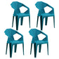 Modern Indoor Dining Arm Chairs Stackable Home Plastic Dining Armchair Lake Blue 4 Piece Set Clearhalo ' kitchen&dining_furn' 'Dining Chairs' 'Dining Tables & Seating' 'dining_chair' 'furn' 'furn_dining_chair' 'Furniture' 'furniture_dining_chair' 'Kitchen & Dining Furniture' 'kitchen' 4238219