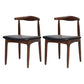 Scandinavian Open Back Side Chair Matte Finish Upholstered Dining Chair Black 2 Piece Set Brown Clearhalo ' kitchen&dining_furn' 'Dining Chairs' 'Dining Tables & Seating' 'dining_chair' 'furn' 'furn_dining_chair' 'Furniture' 'furniture_dining_chair' 'Kitchen & Dining Furniture' 'kitchen' 4238224