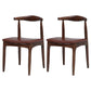 Scandinavian Open Back Side Chair Matte Finish Upholstered Dining Chair Coffee 2 Piece Set Brown Clearhalo ' kitchen&dining_furn' 'Dining Chairs' 'Dining Tables & Seating' 'dining_chair' 'furn' 'furn_dining_chair' 'Furniture' 'furniture_dining_chair' 'Kitchen & Dining Furniture' 'kitchen' 4238227