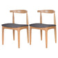 Scandinavian Open Back Side Chair Matte Finish Upholstered Dining Chair Dark Gray 2 Piece Set Natural Wood Clearhalo ' kitchen&dining_furn' 'Dining Chairs' 'Dining Tables & Seating' 'dining_chair' 'furn' 'furn_dining_chair' 'Furniture' 'furniture_dining_chair' 'Kitchen & Dining Furniture' 'kitchen' 4238236