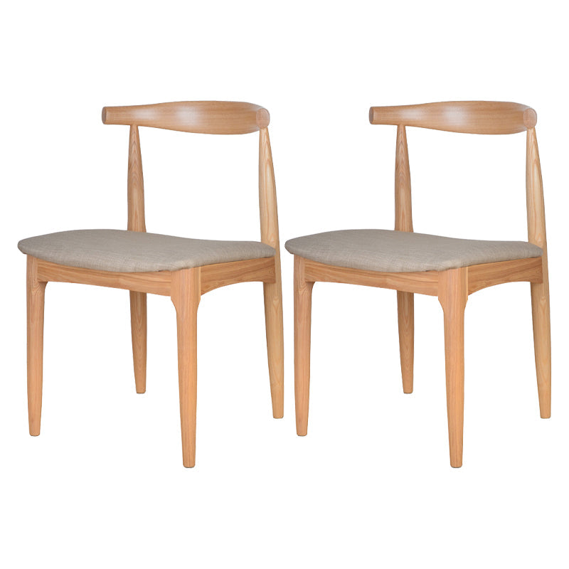 Scandinavian Open Back Side Chair Matte Finish Upholstered Dining Chair Light Gray 2 Piece Set Natural Wood Clearhalo ' kitchen&dining_furn' 'Dining Chairs' 'Dining Tables & Seating' 'dining_chair' 'furn' 'furn_dining_chair' 'Furniture' 'furniture_dining_chair' 'Kitchen & Dining Furniture' 'kitchen' 4238240
