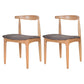 Scandinavian Open Back Side Chair Matte Finish Upholstered Dining Chair White-Brown 2 Piece Set Natural Wood Clearhalo ' kitchen&dining_furn' 'Dining Chairs' 'Dining Tables & Seating' 'dining_chair' 'furn' 'furn_dining_chair' 'Furniture' 'furniture_dining_chair' 'Kitchen & Dining Furniture' 'kitchen' 4238246